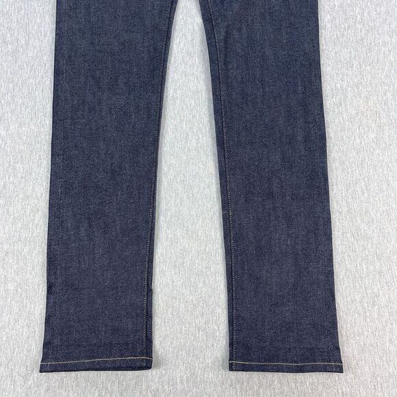Uniqlo Selvedge Jeans Mens 29x34 Slim Straight Blue Kaihara Japanese Denim - Picture 3 of 16